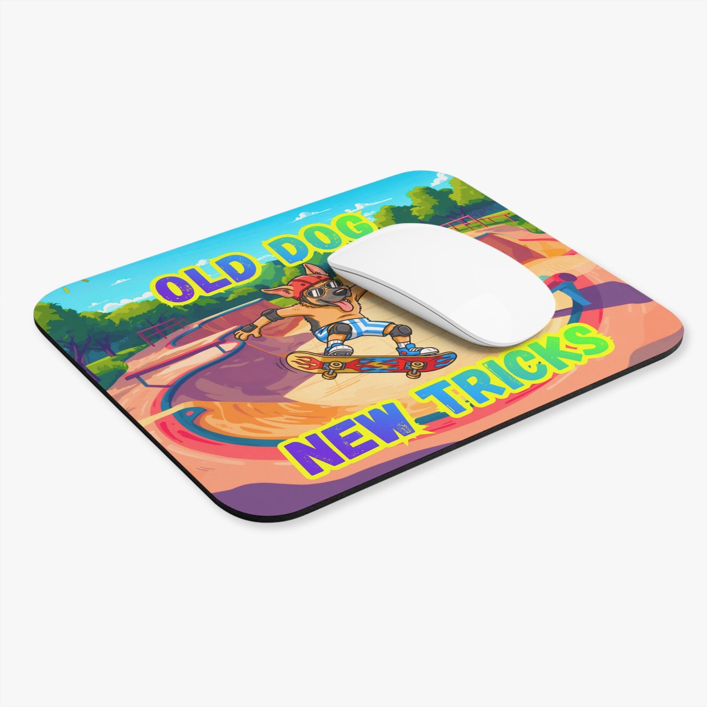 Mouse Pad — Old Dog New Tricks Skater