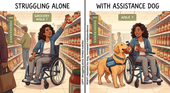 life with and without an assistance dog