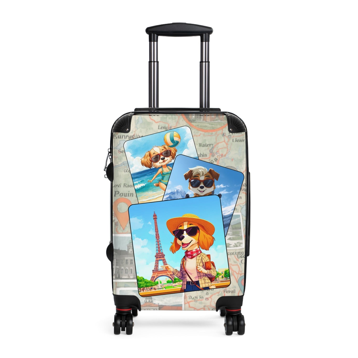 classy dog themed suitcases