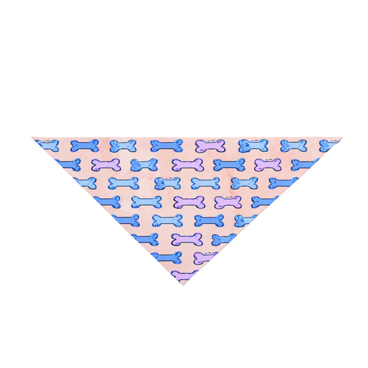 Dog Bandana - Pink and Blue Dogbones