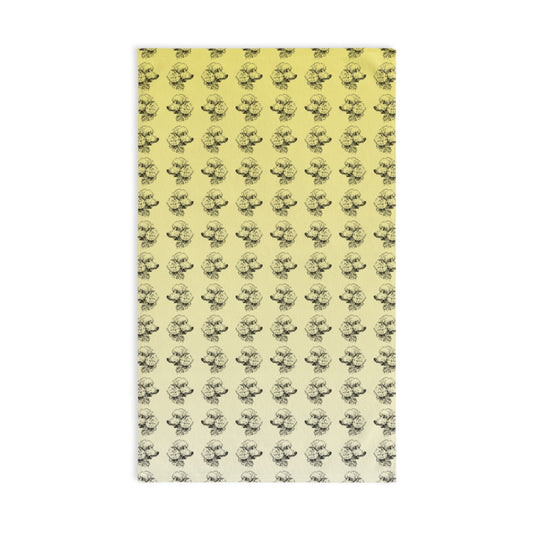 Hand Towel - Poodle Pattern Yellow