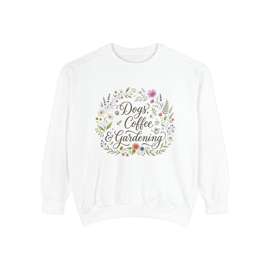 Sweatshirt - Dogs Coffee and Gardening