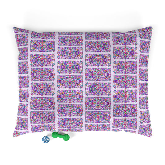 Dog Bed - Boho Plush Lilac Tile