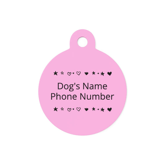 Custom Name Tag - Pink