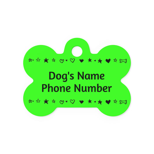 Custom Name Tag - Green