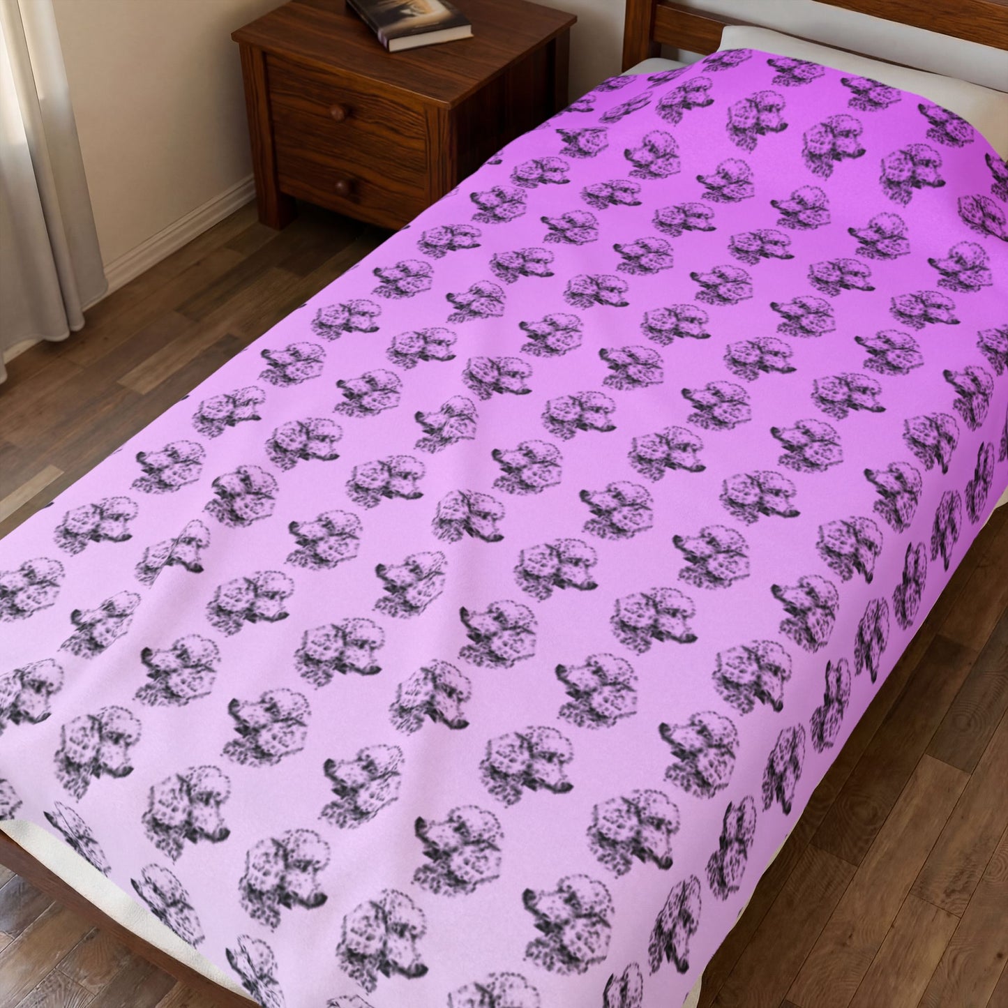Blanket - Purple Poodle Velveteen Plush