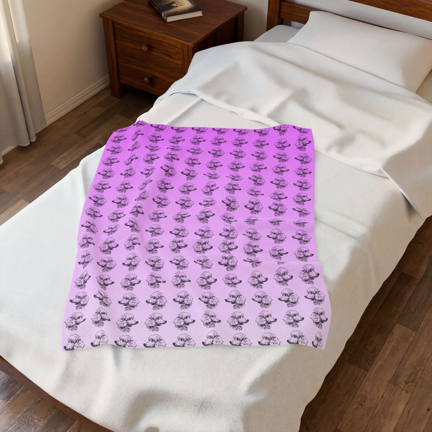 Blanket - Purple Poodle Velveteen Plush
