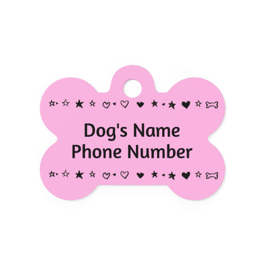 Custom Name Tag - Pink
