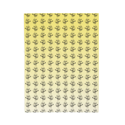 Blanket - Yellow Poodle Velveteen Plush