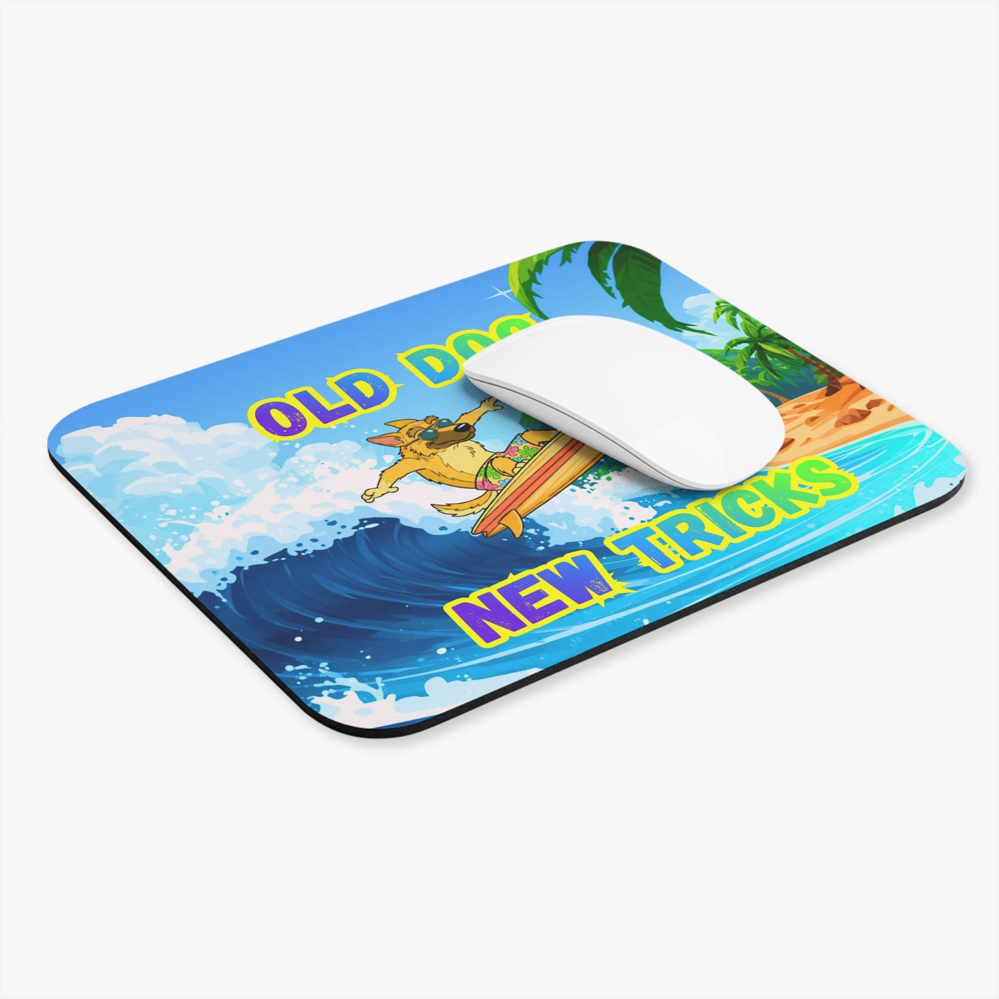 Mouse Pad - Old Dog New Tricks Surfer