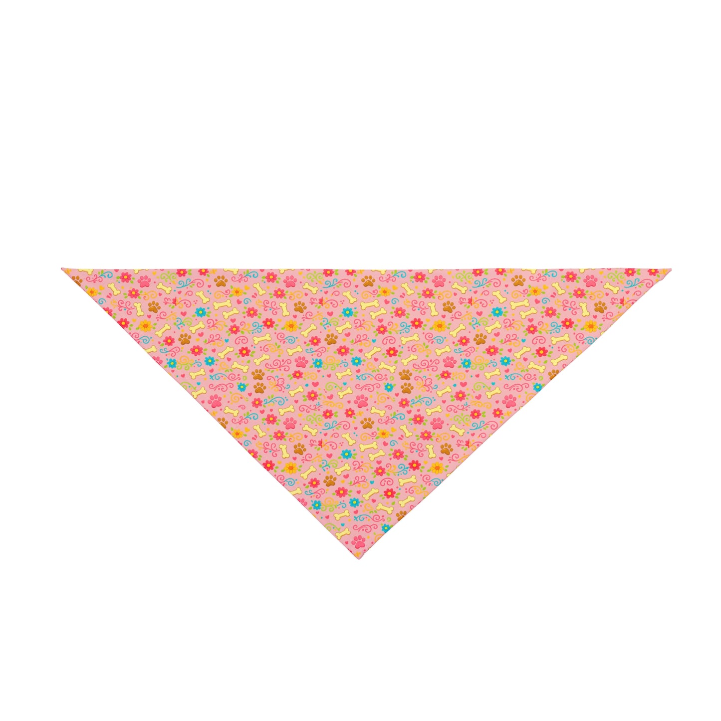 Dog Bandana - Peachy Floral and Bones