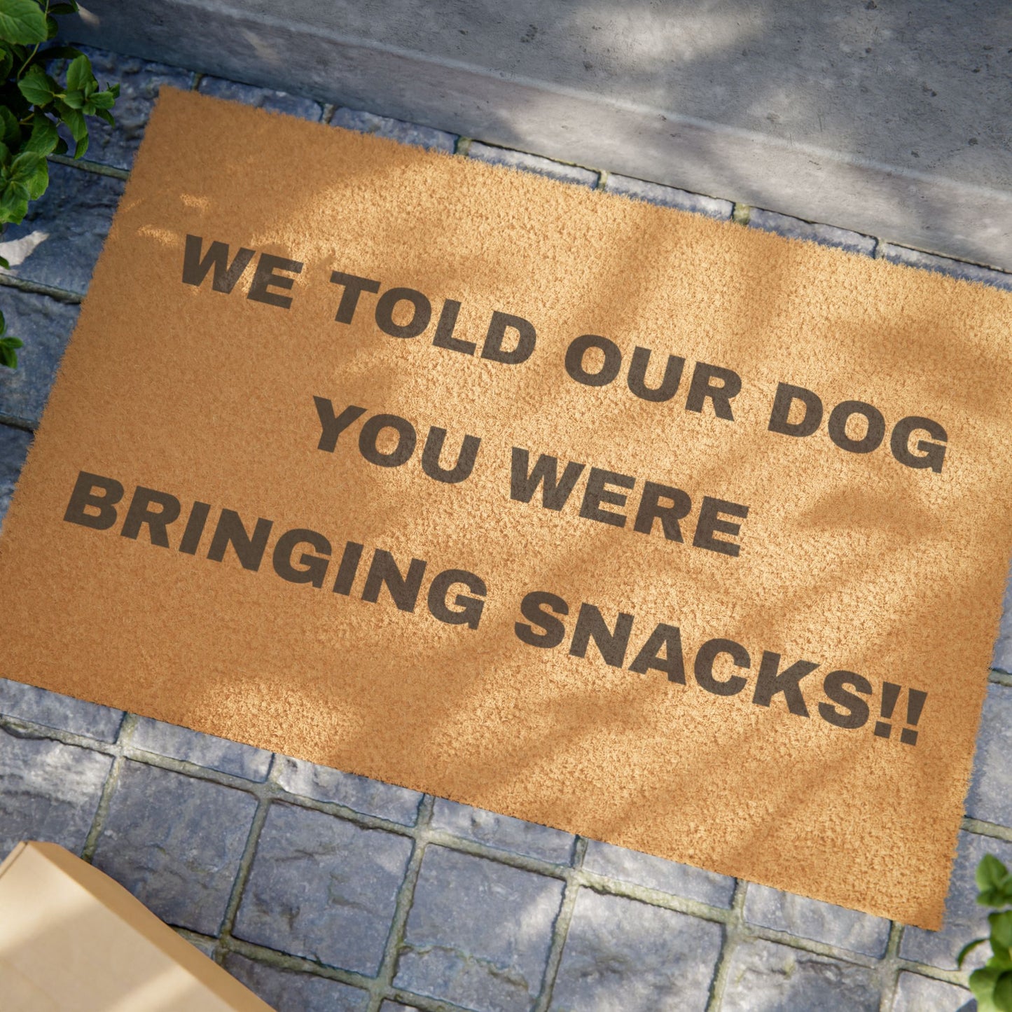 Doormat - We Told Our Dog You Were Bringing Snacks