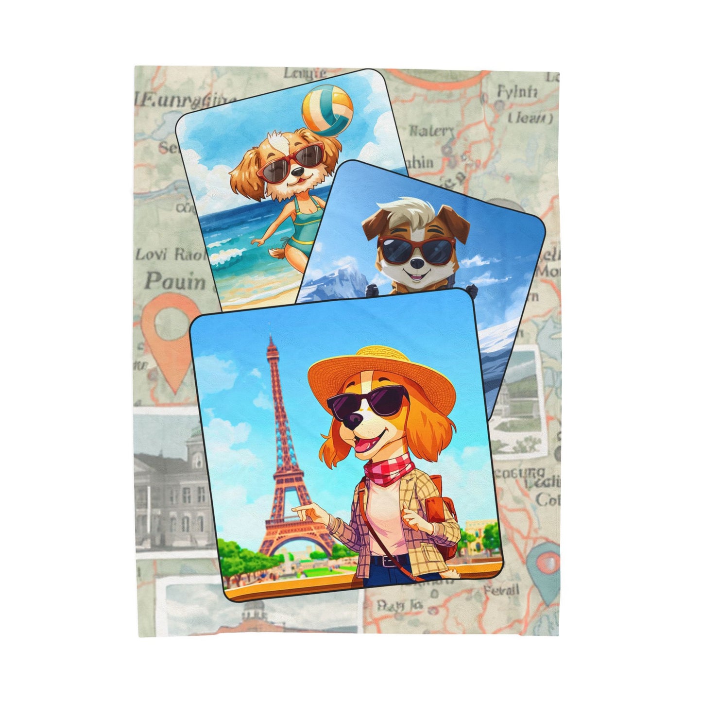 Velveteen Plush Blanket - Travel Pup