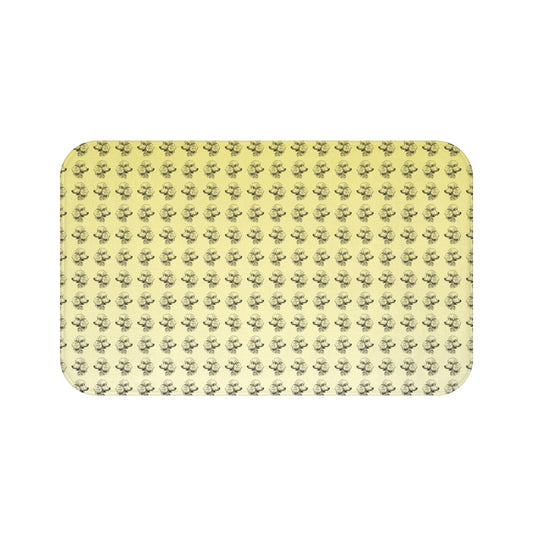 Bath Mat - Poodle Pattern Yellow