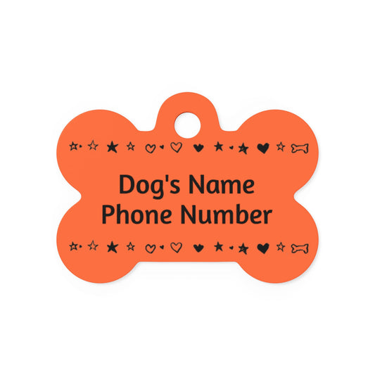 Custom Name Tag - Orange