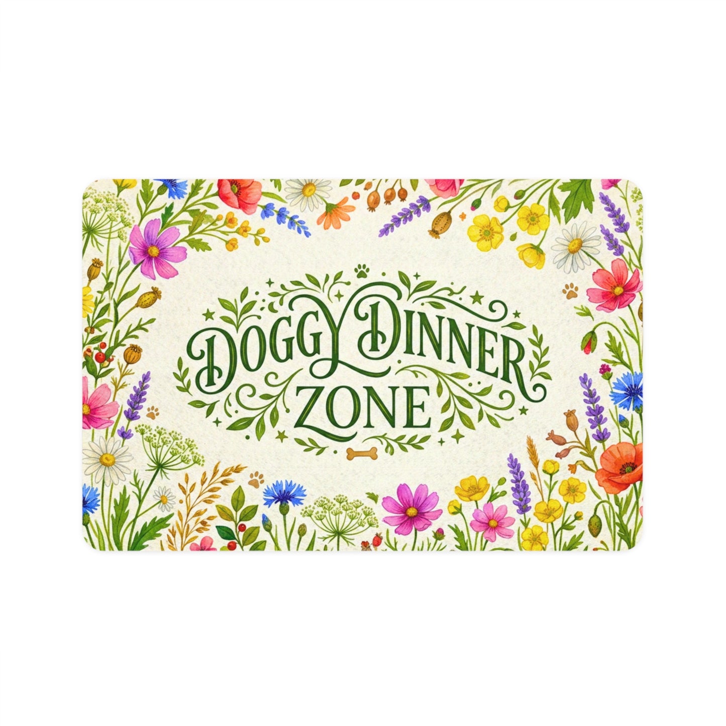 Dog Food Mat - Doggy Dinner Zone