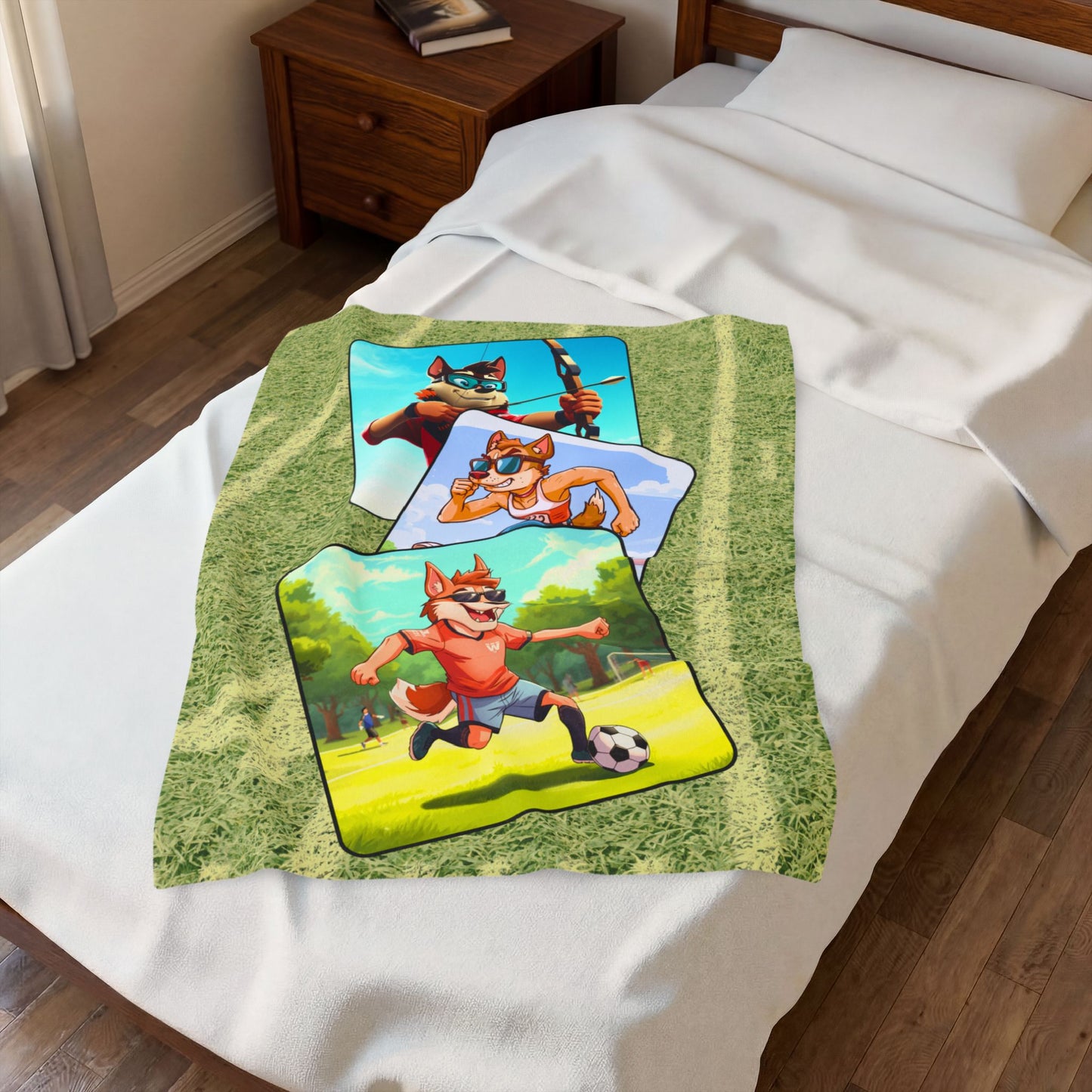 Velveteen Plush Blanket — Sporty Pup