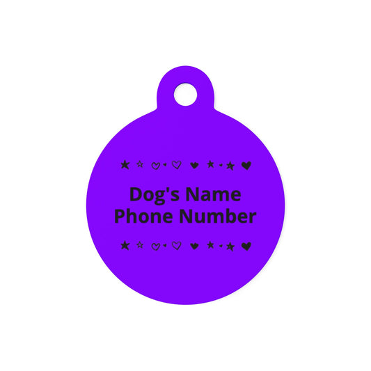 Custom Name Tag - Purple