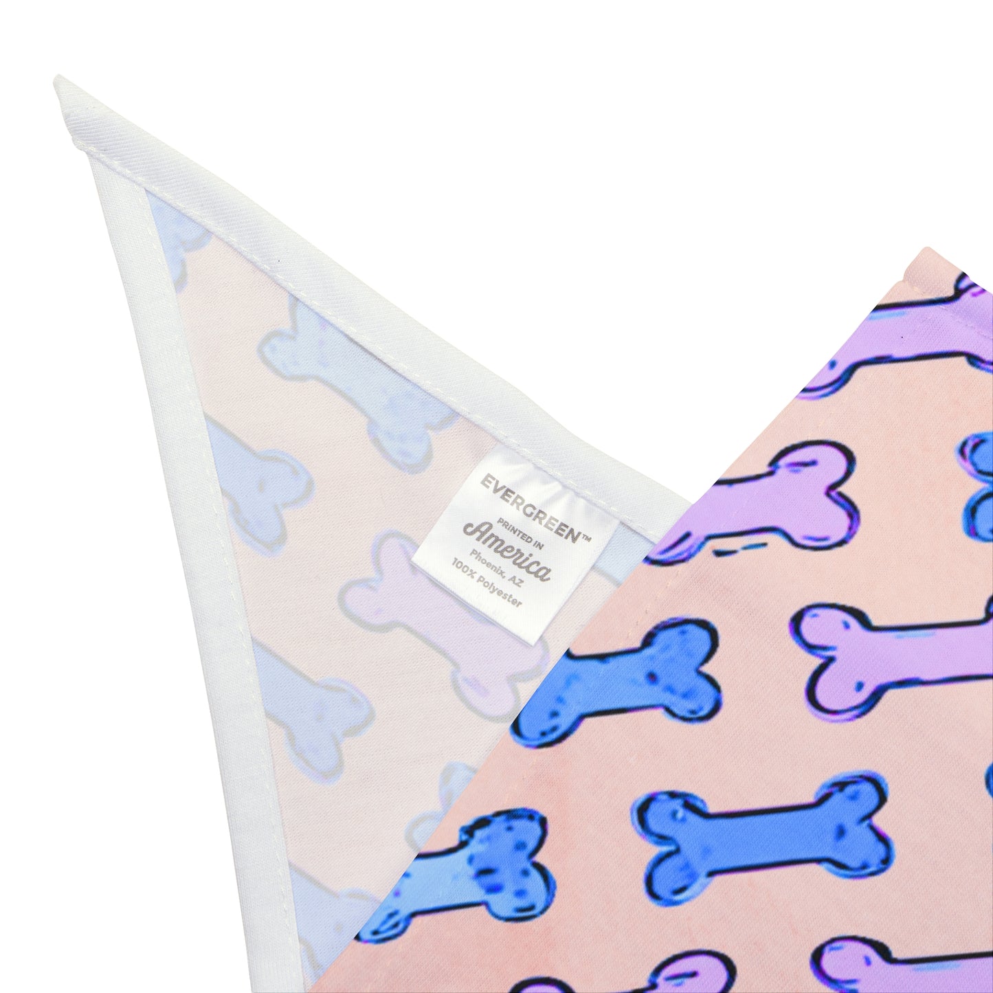 Dog Bandana - Pink and Blue Dogbones