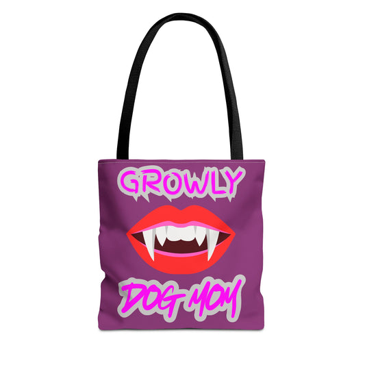 Tote Bag - Dark Grape Growly Dog Mom