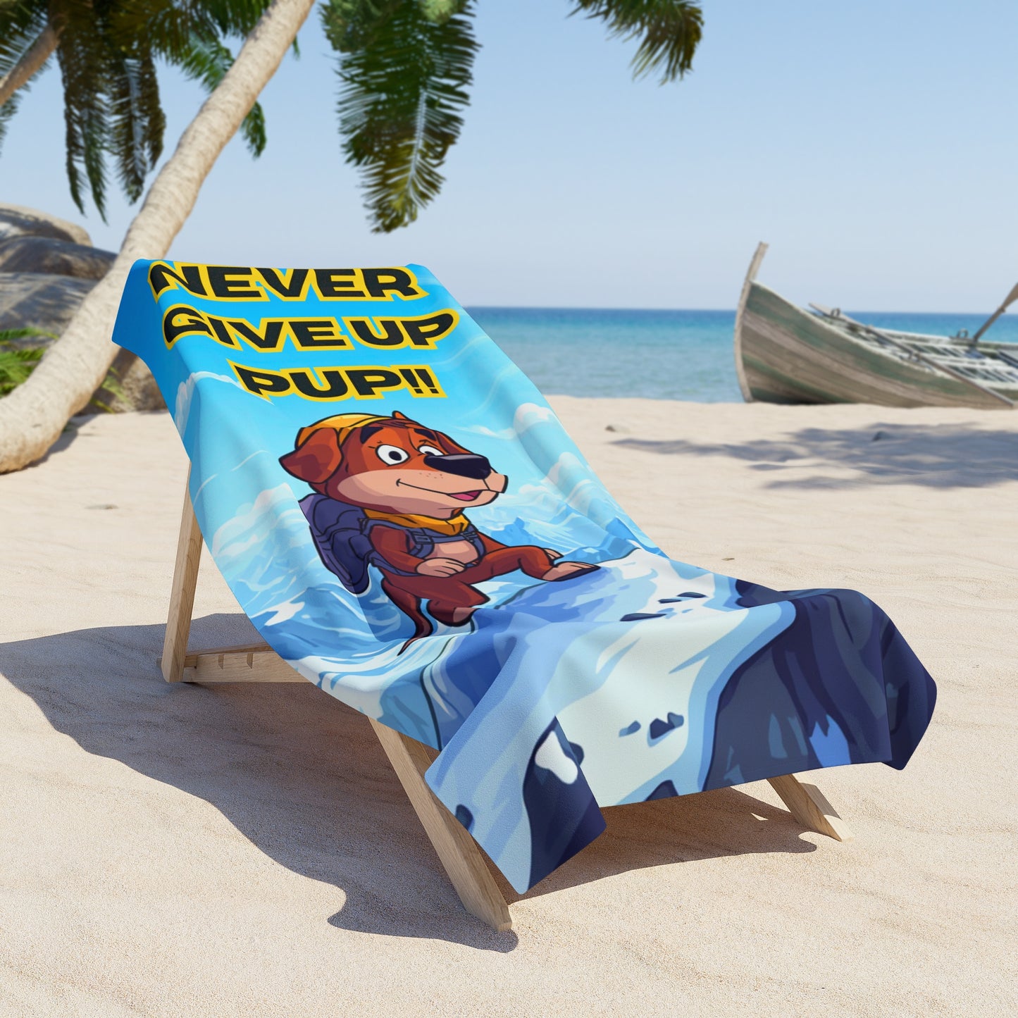 Towel - Never Give Up Pup