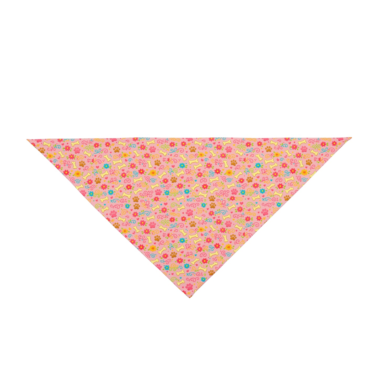 Dog Bandana - Peachy Floral and Bones