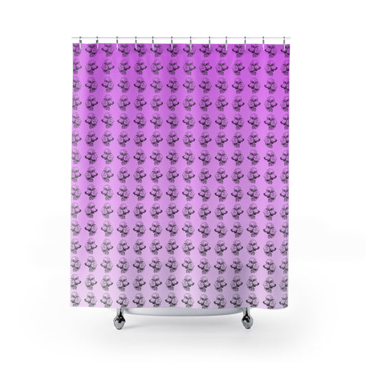 Shower Curtain — Poodle Pattern Lavender