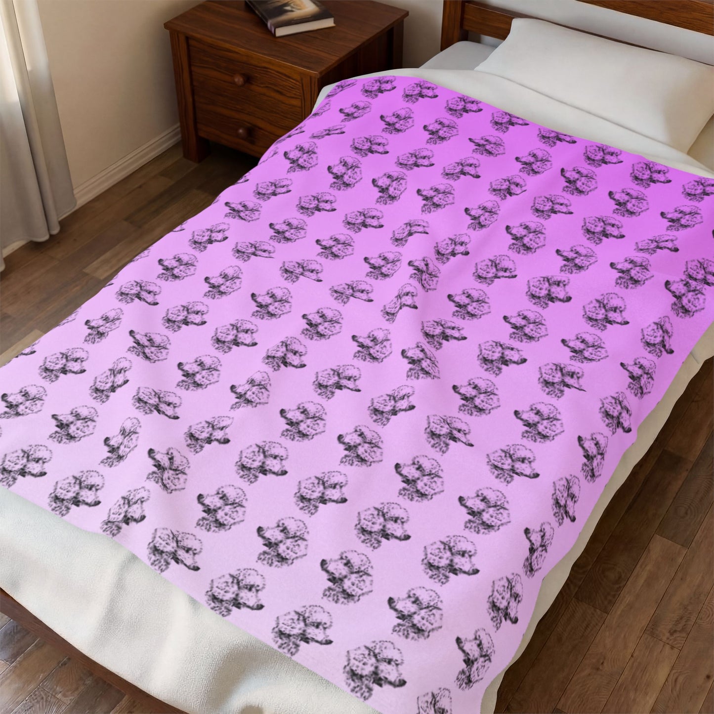 Blanket - Purple Poodle Velveteen Plush