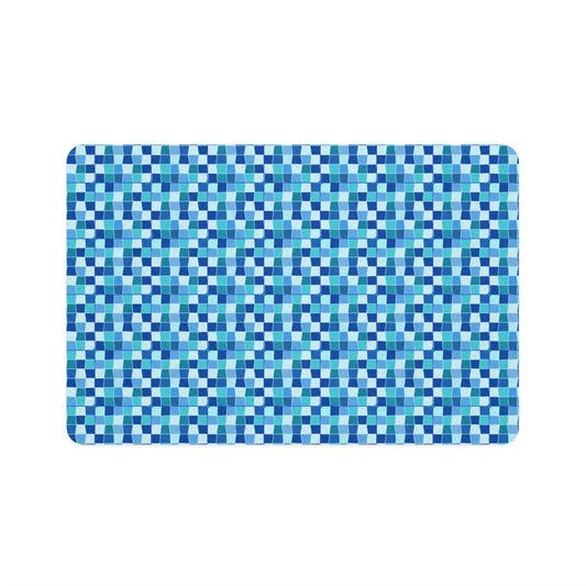 Dog Foodmat - Blue Mosaic