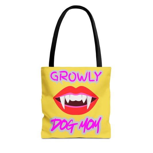 Tote Bag - Yellow Growly Dog Mom