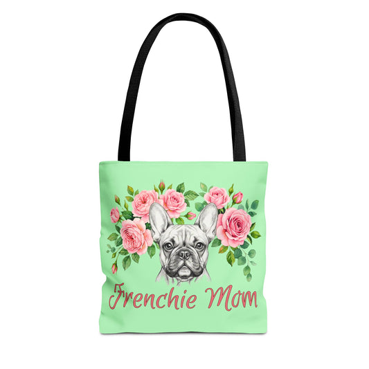 Tote Bag - Soft Mint Frenchie Mom