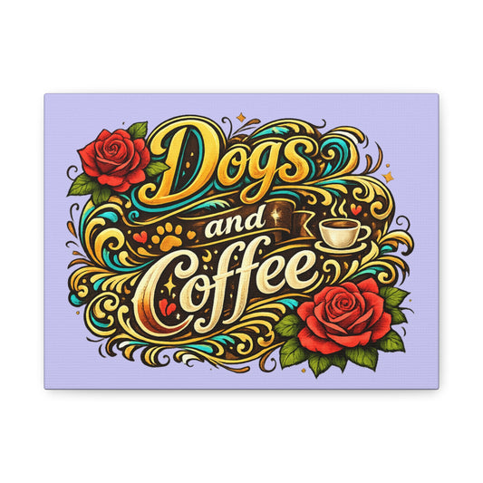 Canvas Print - Dogs And Coffee