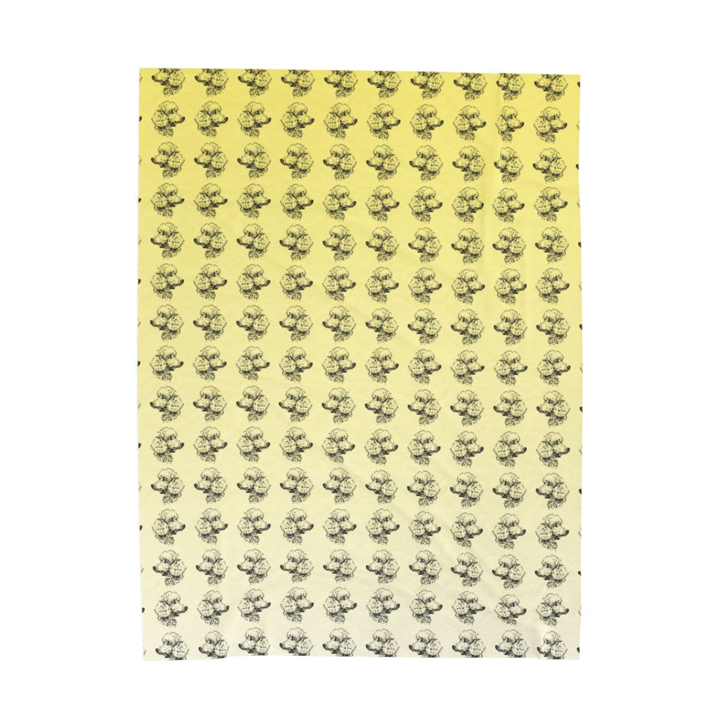 Blanket - Yellow Poodle Velveteen Plush