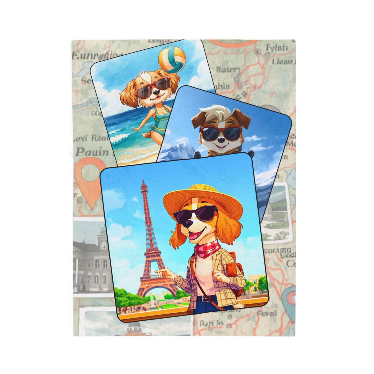 Velveteen Plush Blanket - Travel Pup