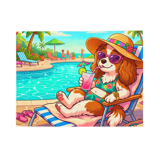 Velveteen Plush Blanket - Poolside Lounger